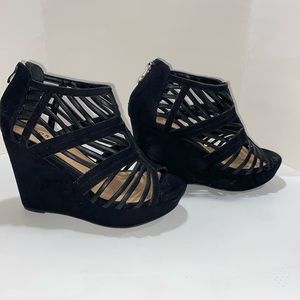 Torrid black wedges size 8. Wide